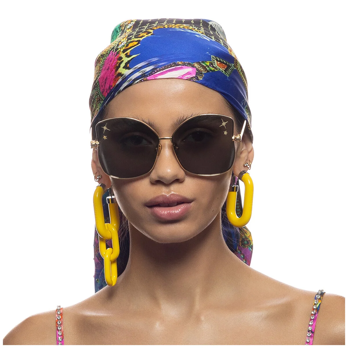 CAMILLA Pedigree 2330810 Butterfly Sunglasses Gold Metal Green Stylish - Image 3