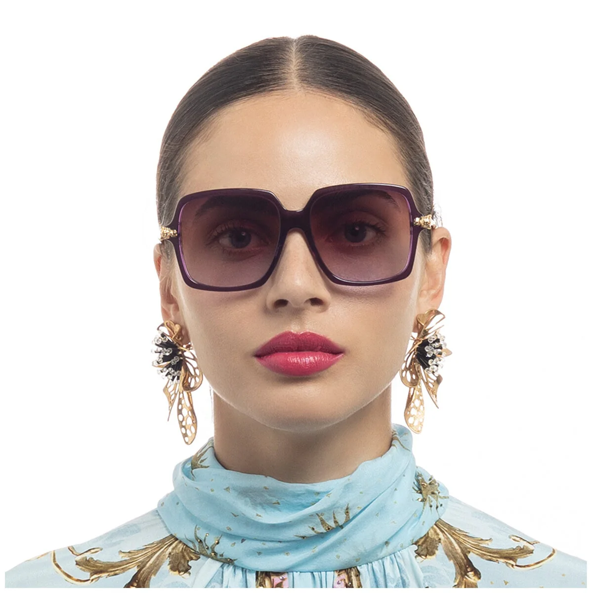 CAMILLA The Lavish Life 2431019 Women's Square Sunglasses Mulberry Acetate - Image 4