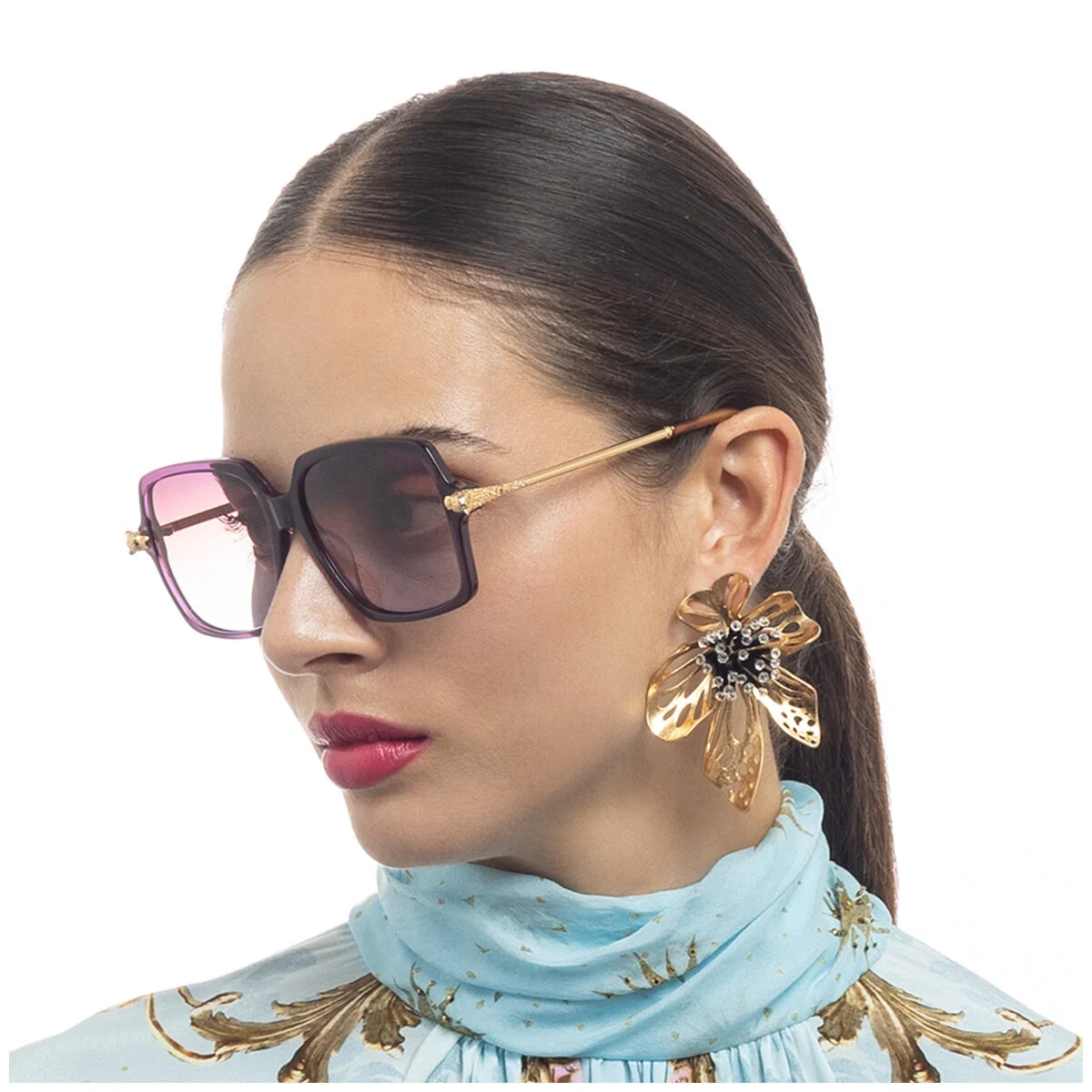 CAMILLA The Lavish Life 2431019 Women's Square Sunglasses Mulberry Acetate - Image 5