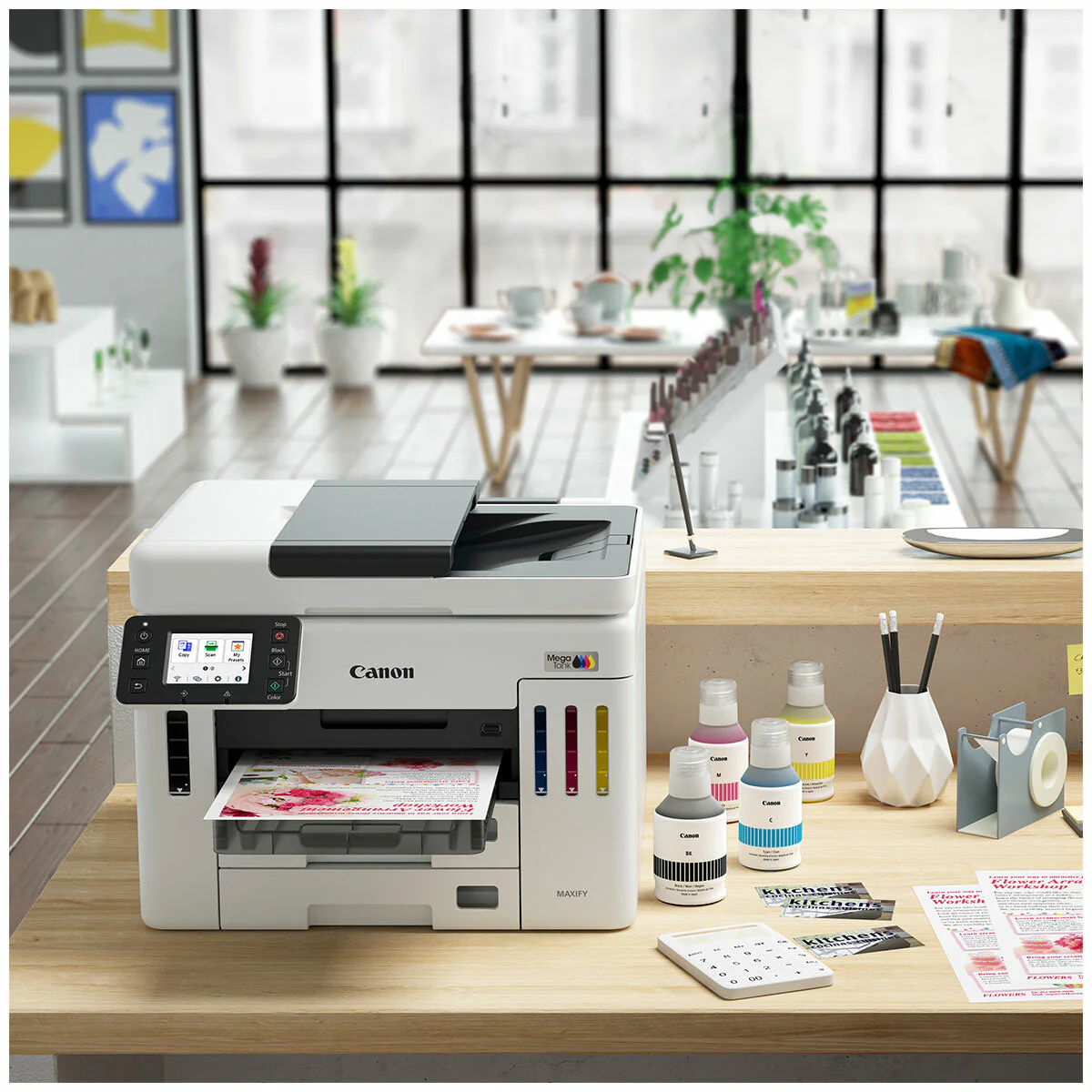 Canon MAXIFY GX7160 MegaTank Compact Multifunction Colour Printer White - Image 12