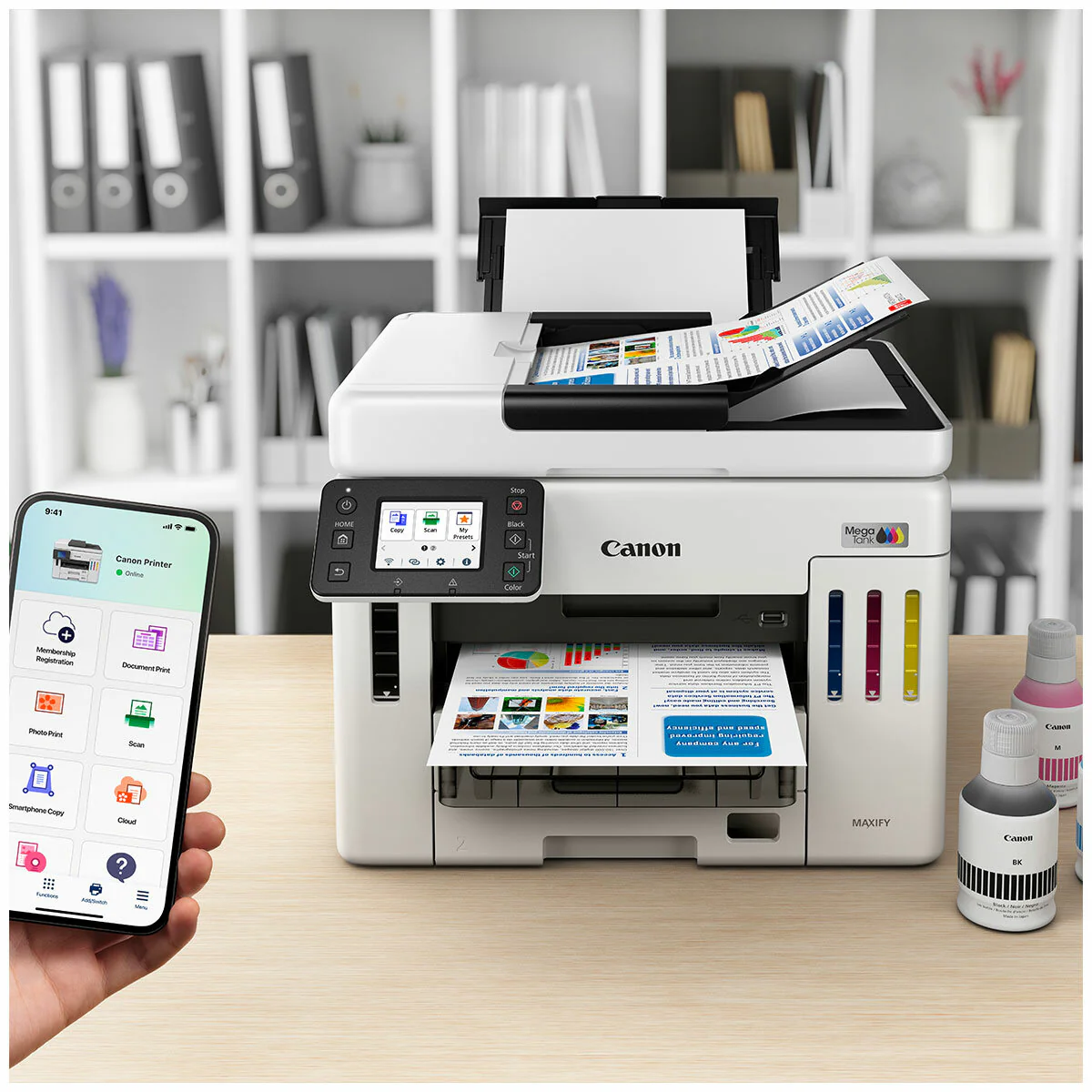 Canon MAXIFY GX7160 MegaTank Compact Multifunction Colour Printer White - Image 13