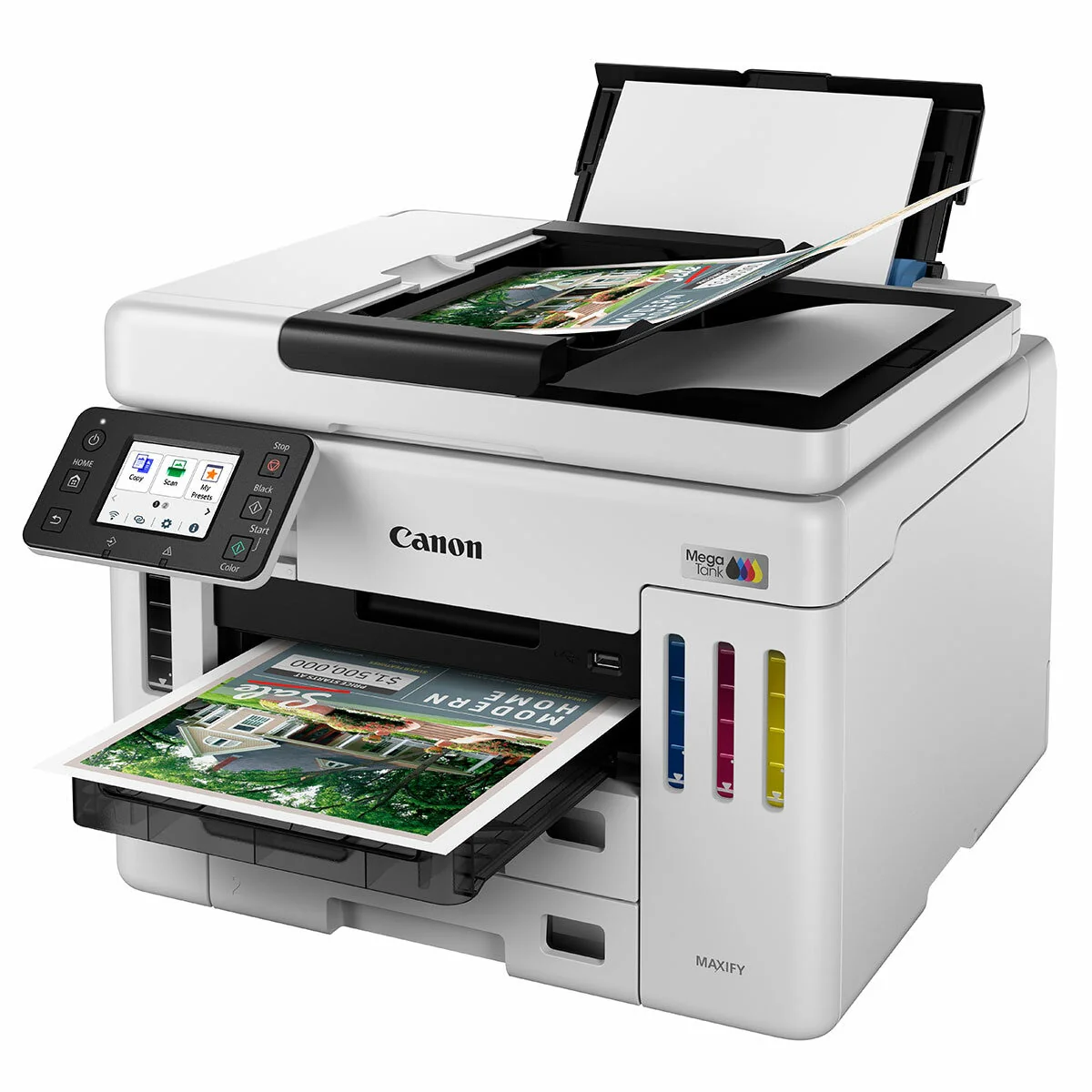 Canon MAXIFY GX7160 MegaTank Compact Multifunction Colour Printer White - Image 4
