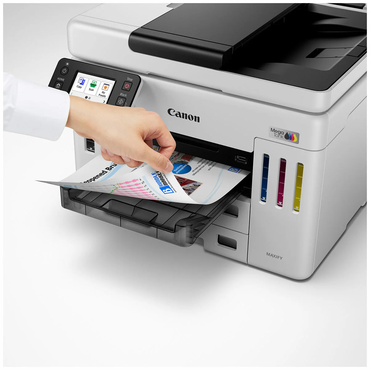 Canon MAXIFY GX7160 MegaTank Compact Multifunction Colour Printer White - Image 7