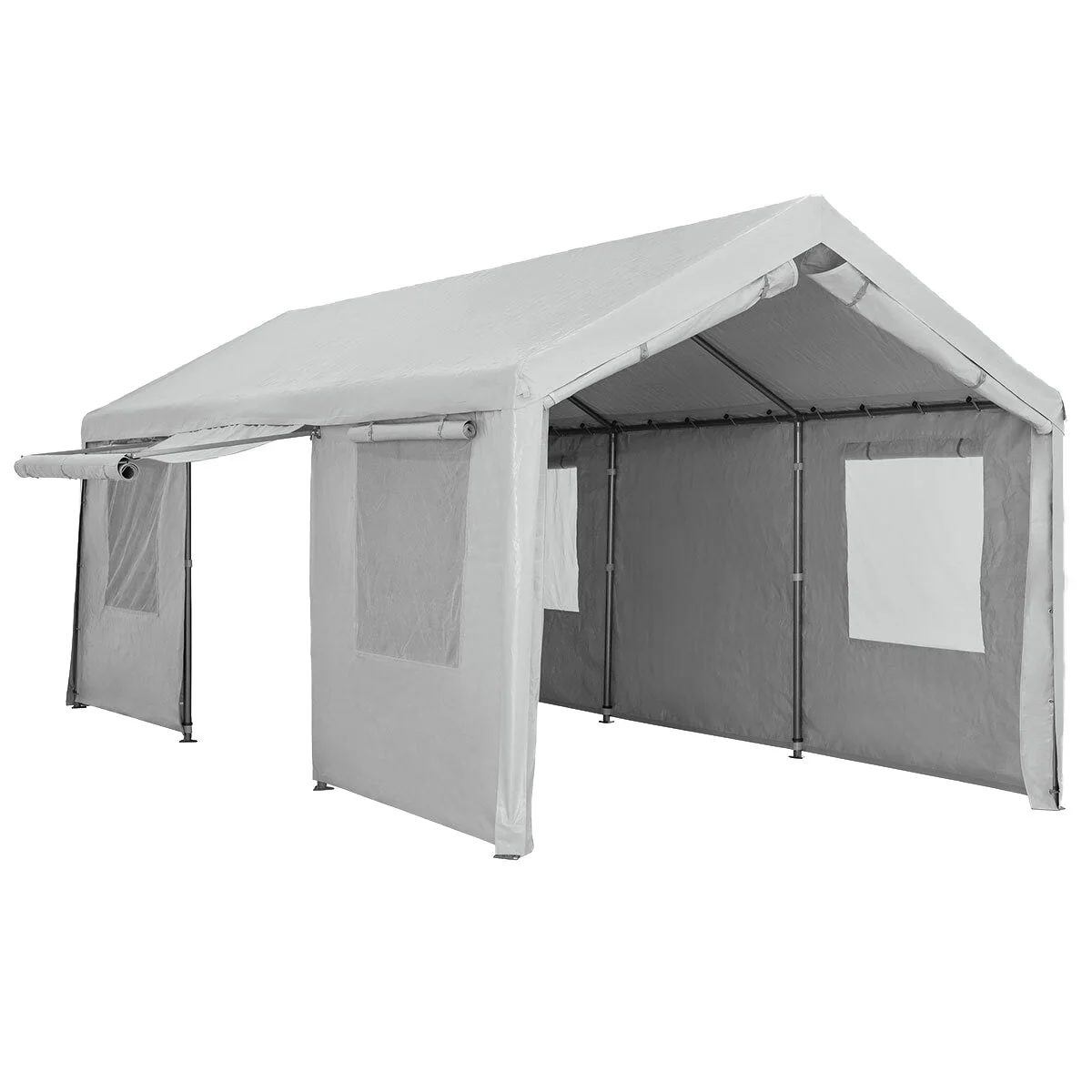 Car Canopy 3 x 6m Grey Heavy Duty Powder Coated Steel Frame