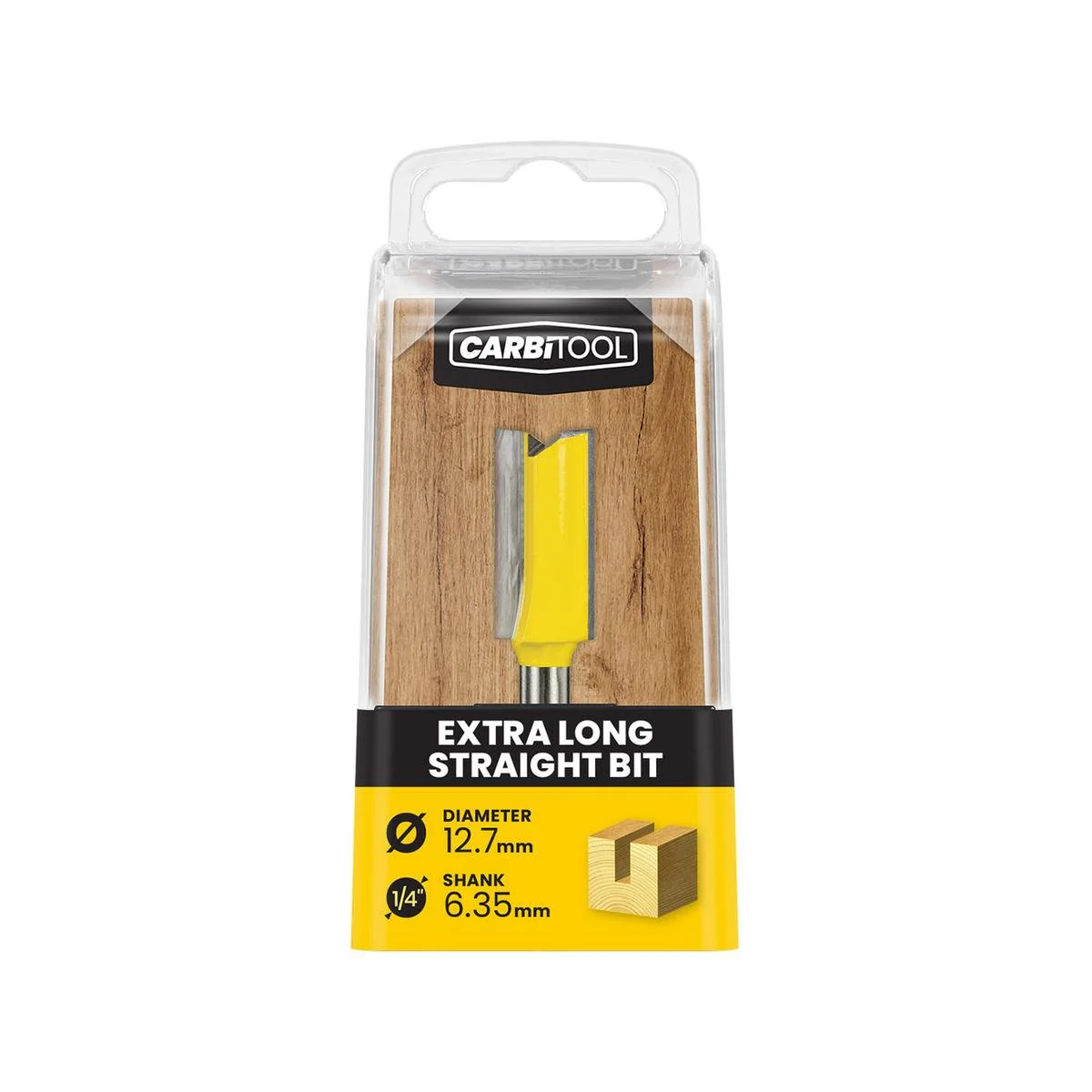 Carbitool 12mm TCT XL Extra Long Straight Router Bit - 70mm - Durable Cutting Tool