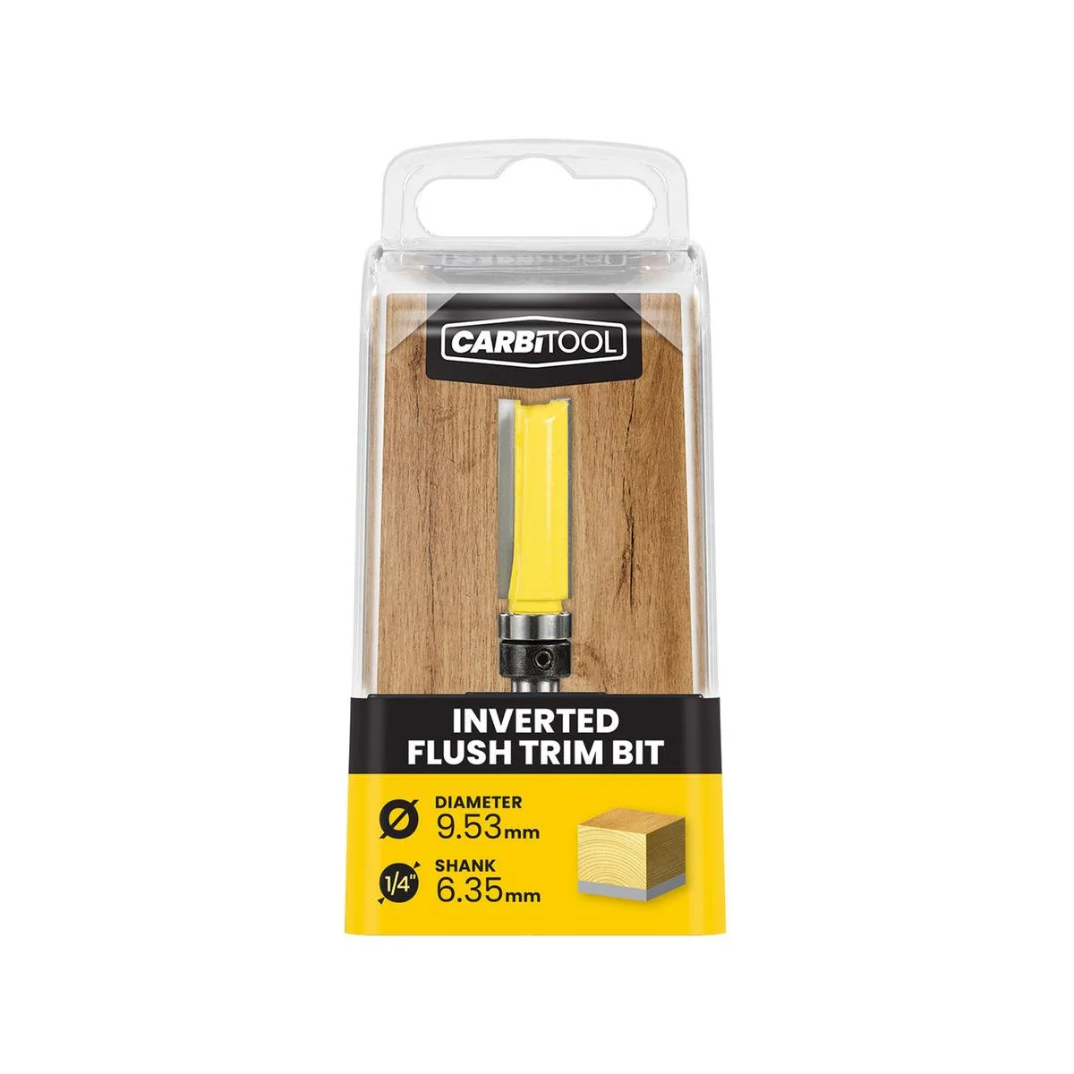 Carbitool 9mm TCT Inverted Flush Filter Router Bit - 1 Pack - Durable Cutting