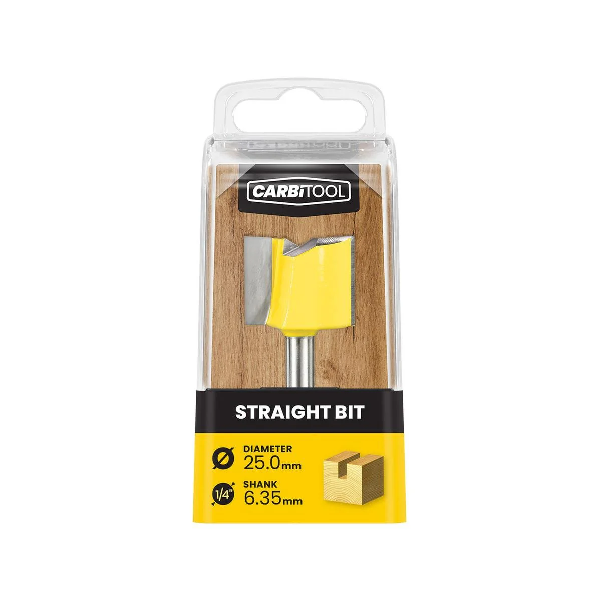 Carbitool TCT Straight Router Bit - 25.00mm - Tungsten Carbide - Precision Cutting