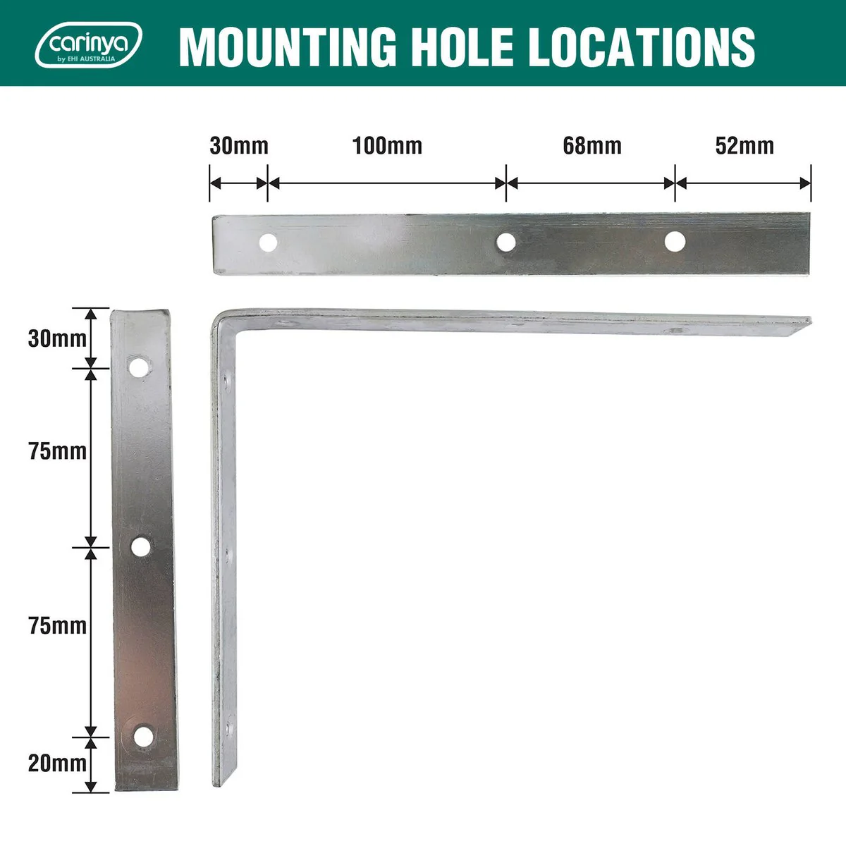 Carinya Angle Bracket - 250 x 200mm - Zinc Plated - Heavy Duty - Image 5