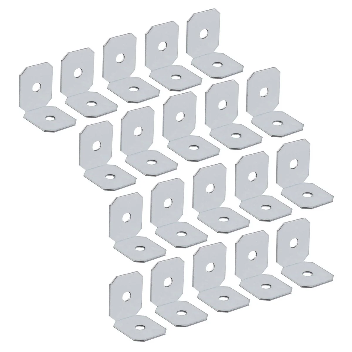 Carinya Galvanised Angle Make a Bracket 20 Pack - 25x25x20mm - Silver - Image 3