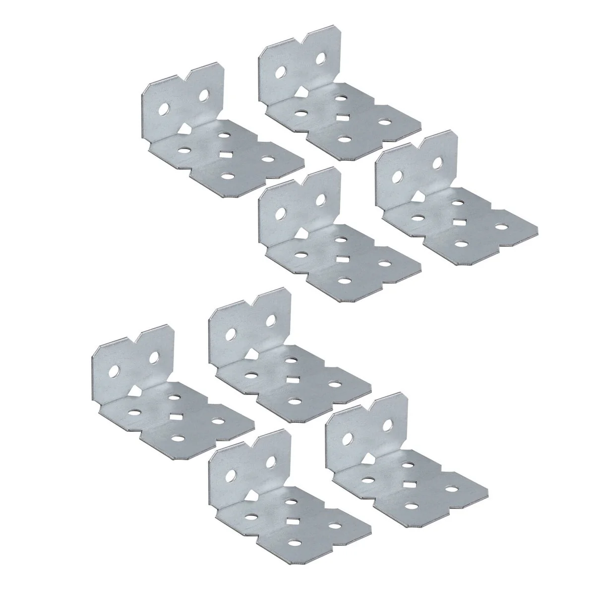 Carinya Galvanised Angle Make a Bracket 8 Pack 25x50x40mm Silver - Image 3