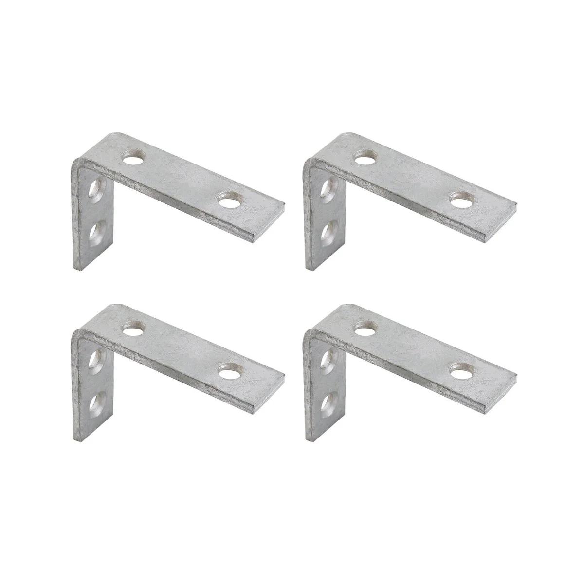 Carinya Galvanised Angle Bracket 75 x 50mm 4 Pack - Silver - Image 3