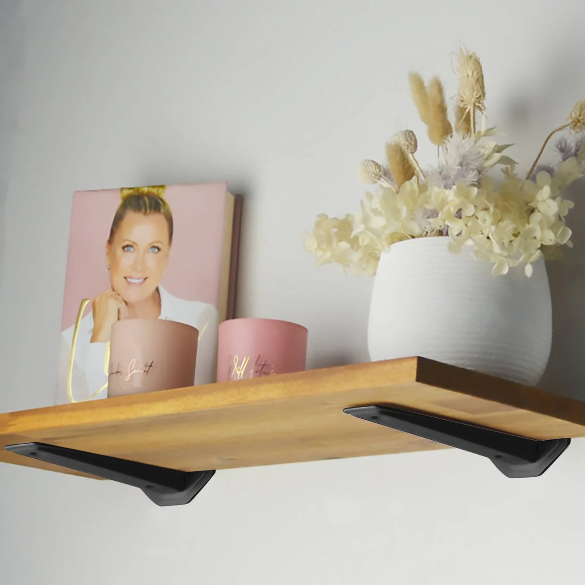 Carinya Floating Shelf Bracket 189x39mm - Black - 50kg Load Capacity - Image 5