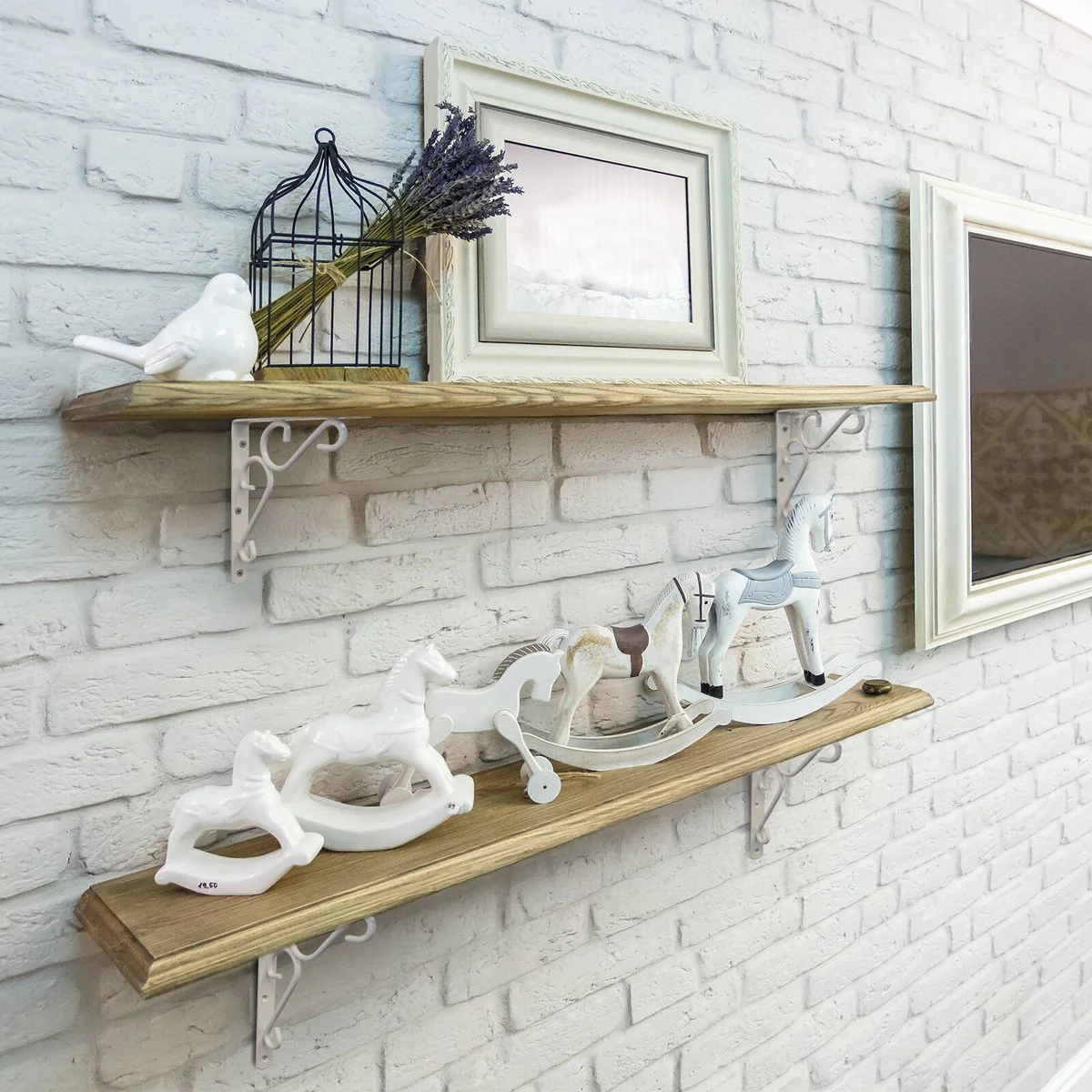 Carinya Scroll Stayed Bracket - 250 x 200mm - Powder Coated Steel - 200kg Capacity - Image 3
