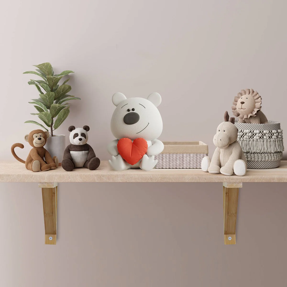 Carinya Stayed Bracket - 150 x 130mm - Bamboo - Indoor Use - Image 3