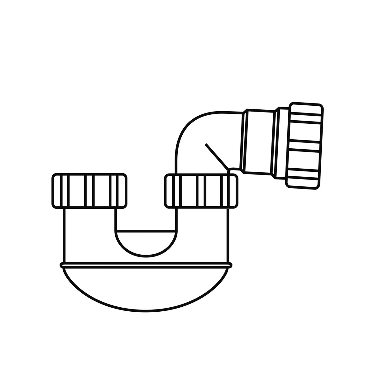 Caroma P Trap Inlet - 50mm - White - Plastic - Watermark Approved - Image 2