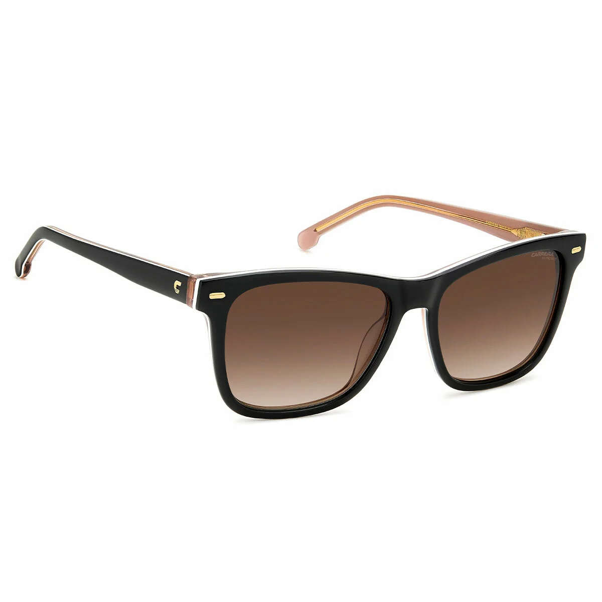 Carrera 3001/S 6X4 Women’s Rectangular Sunglasses Nude Black Brown Lens - Image 3