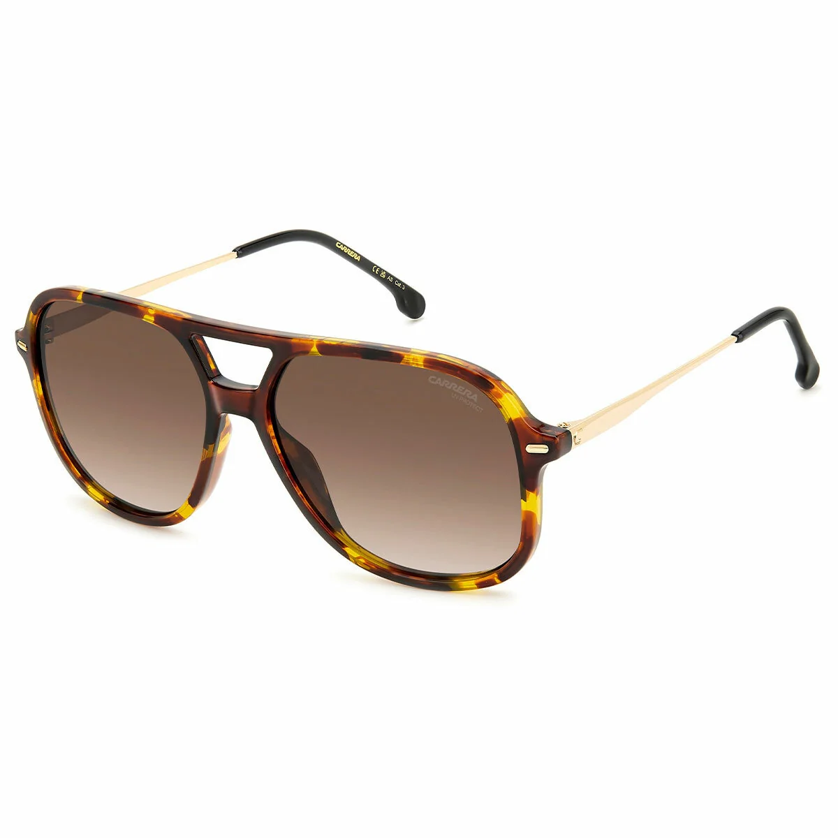 Carrera 3018/S 05L Women’s Square Sunglasses 58mm Havana Double Bridge Brown Lens Plastic