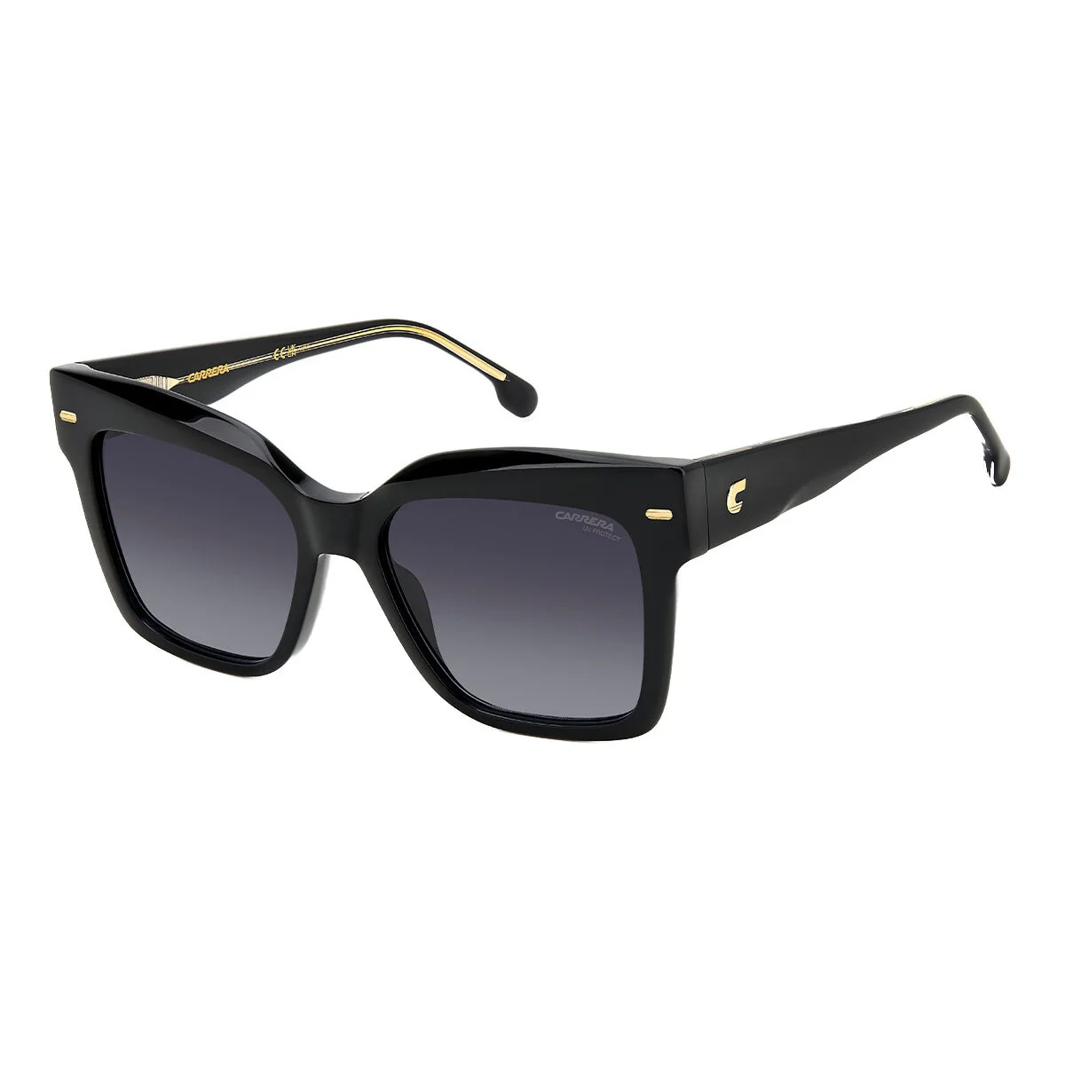 Carrera 3037/S 807 Women's Sunglasses Stylish Square Black Acetate