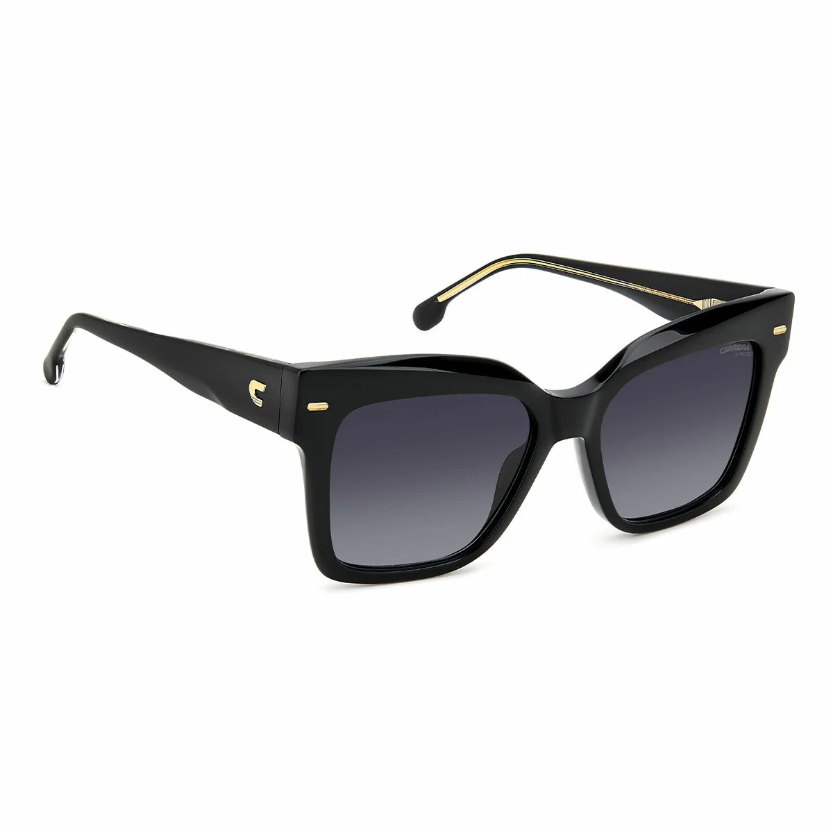 Carrera 3037/S 807 Women's Sunglasses Stylish Square Black Acetate - Image 3
