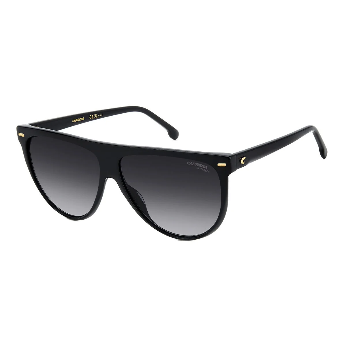 Carrera Stylish Women's Sunglasses 3055/S 807 Black Acetate Dark Grey
