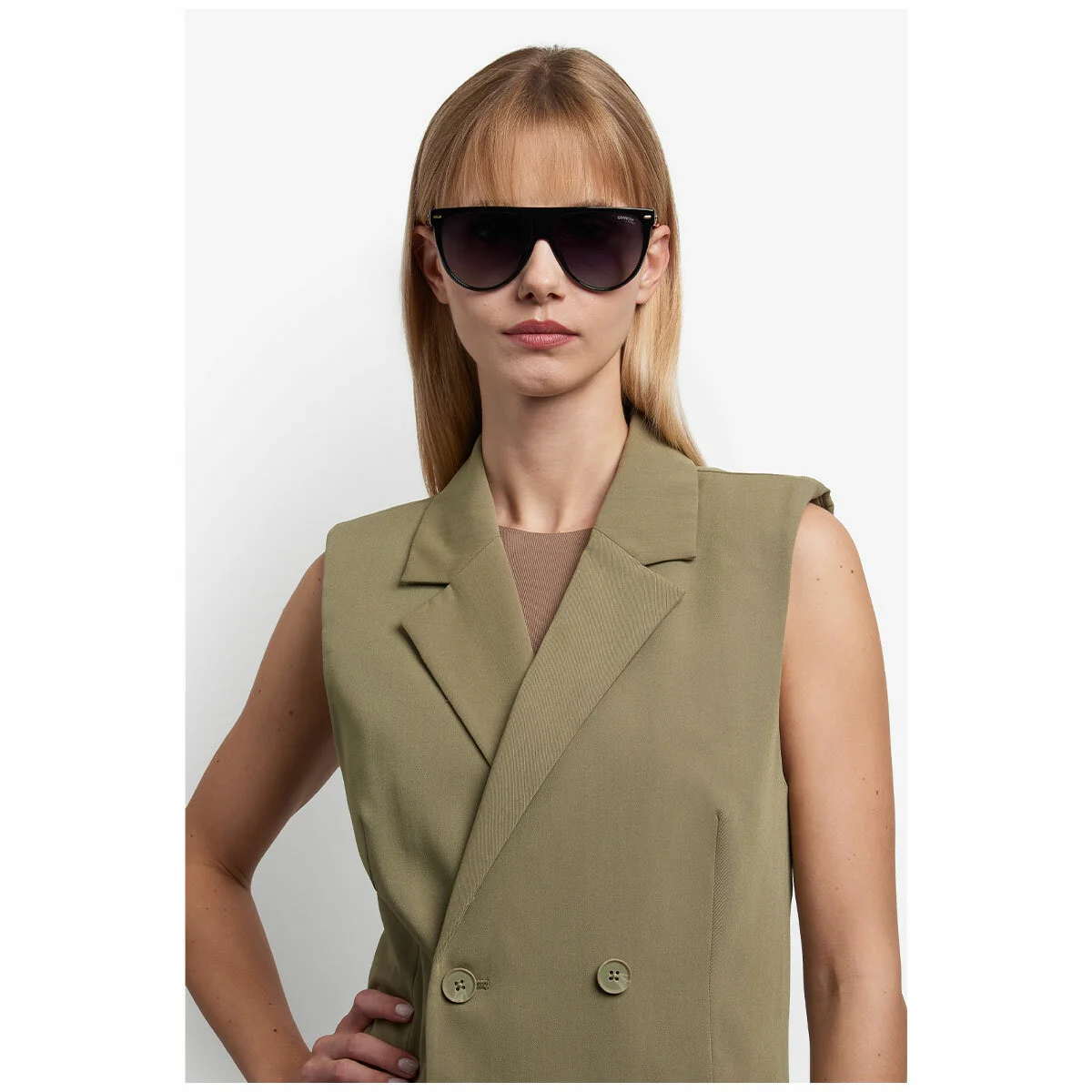 Carrera Stylish Women's Sunglasses 3055/S 807 Black Acetate Dark Grey - Image 5