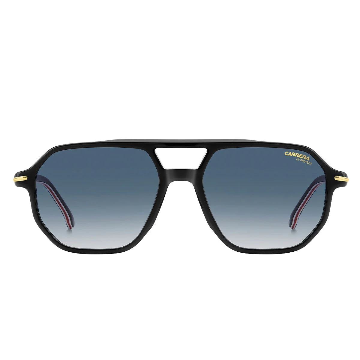 Carrera 341/S 2M2 Men's Stylish Acetate Sunglasses Black Gold Dark Blue - Image 2