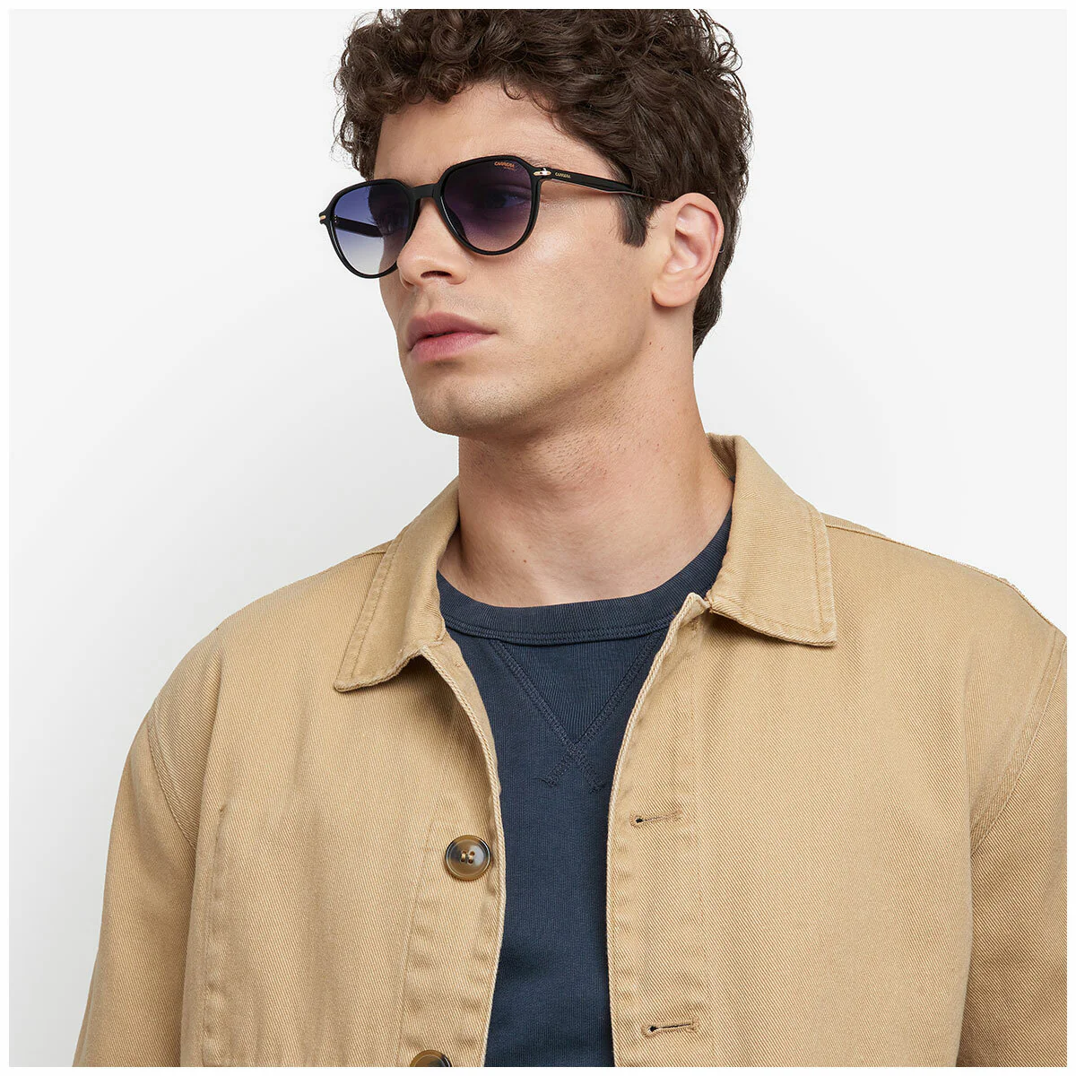 Carrera Men's Sunglasses 342/S 2M2 Black Gold Acetate Stylish - Image 7