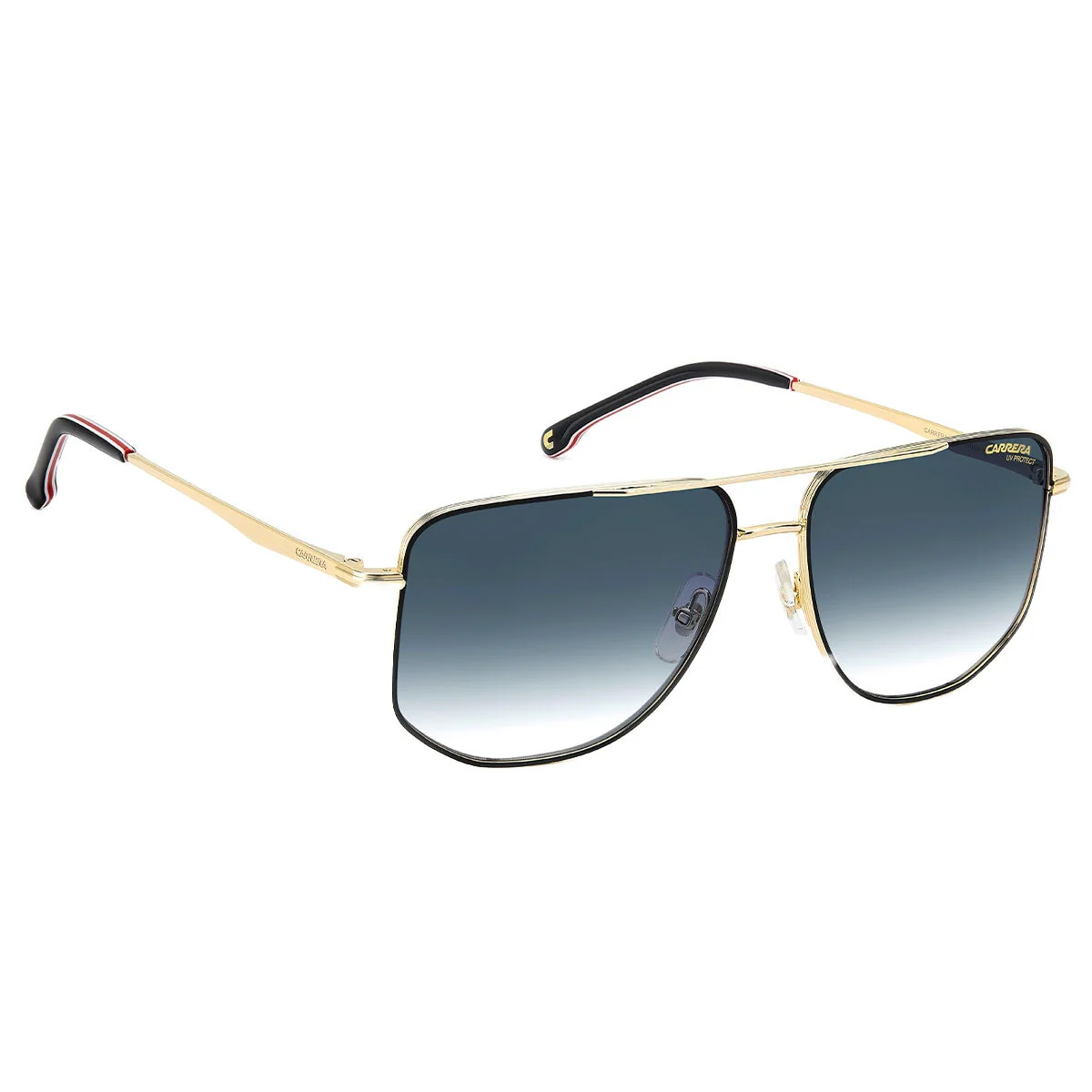 Carrera 355/S RHL Men's Rectangular Sunglasses 59mm Gold Black Dark Blue - Image 3