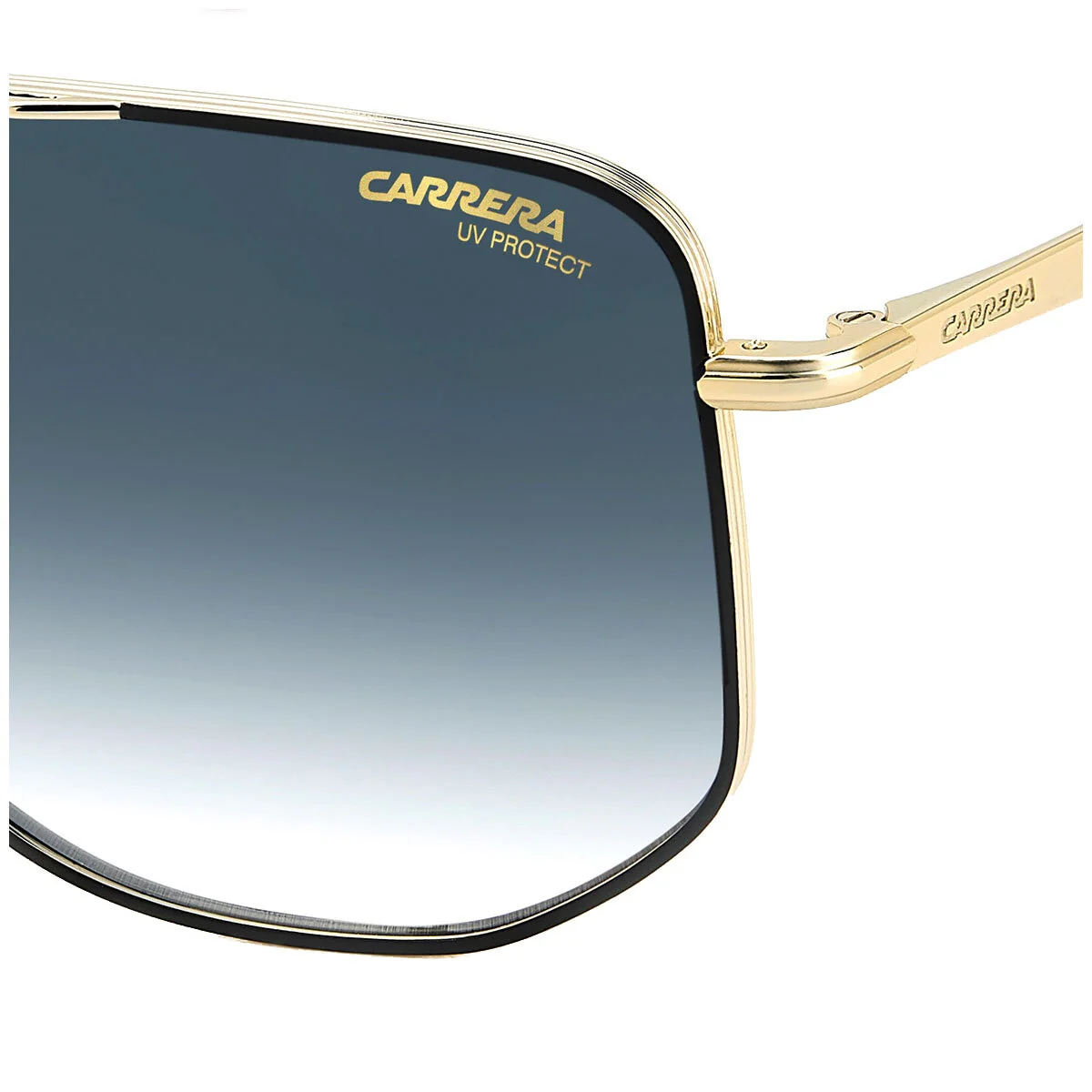 Carrera 355/S RHL Men's Rectangular Sunglasses 59mm Gold Black Dark Blue - Image 4