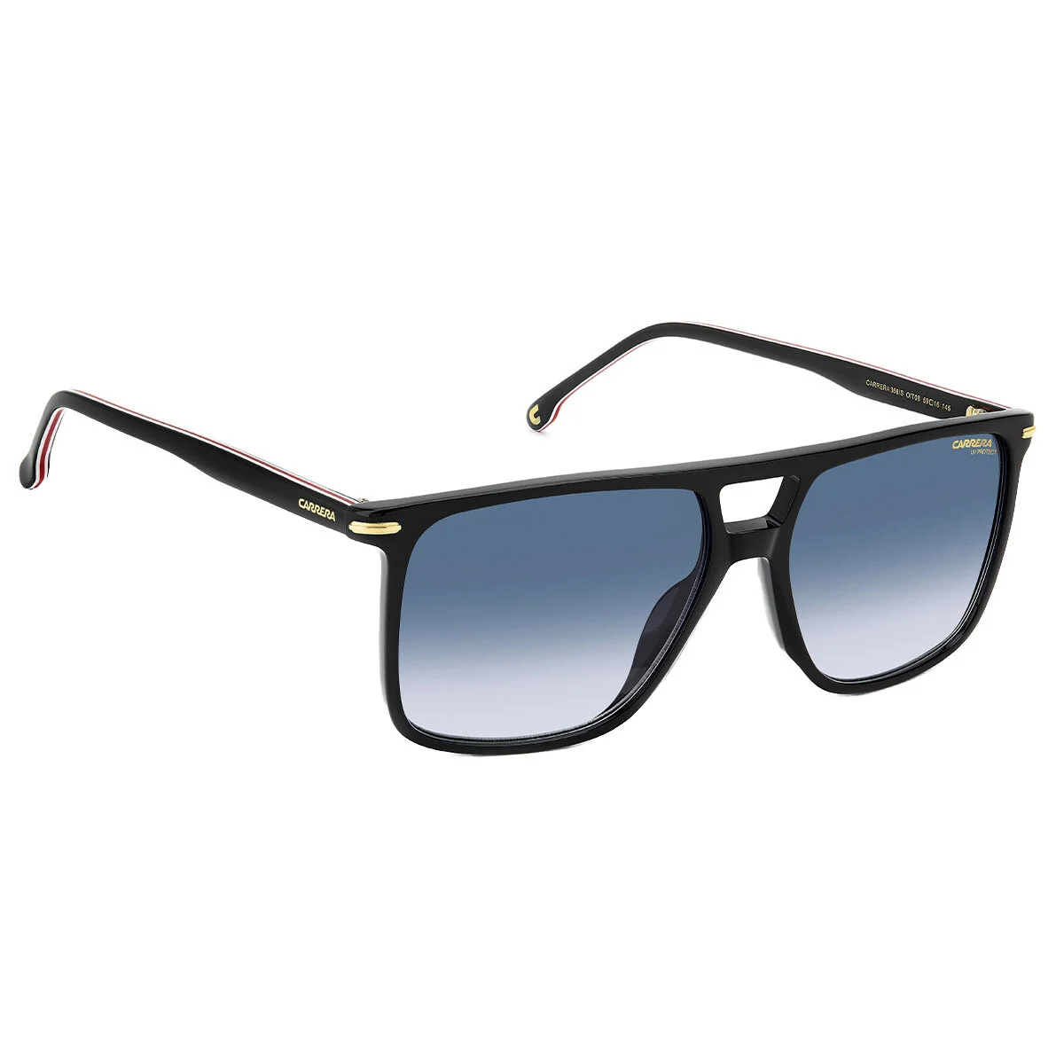 Carrera 366/S OIT Men's Navigator Sunglasses Black Red Acetate Dark Blue - Image 3