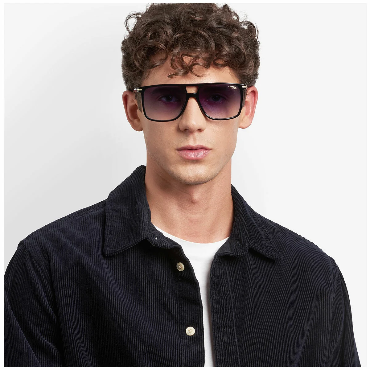 Carrera 366/S OIT Men's Navigator Sunglasses Black Red Acetate Dark Blue - Image 6