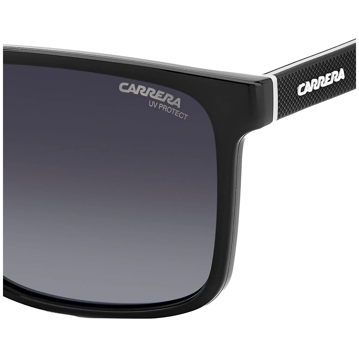 Carrera 8064/S 80S Sporty Men's Rectangular Sunglasses Black White - Image 4