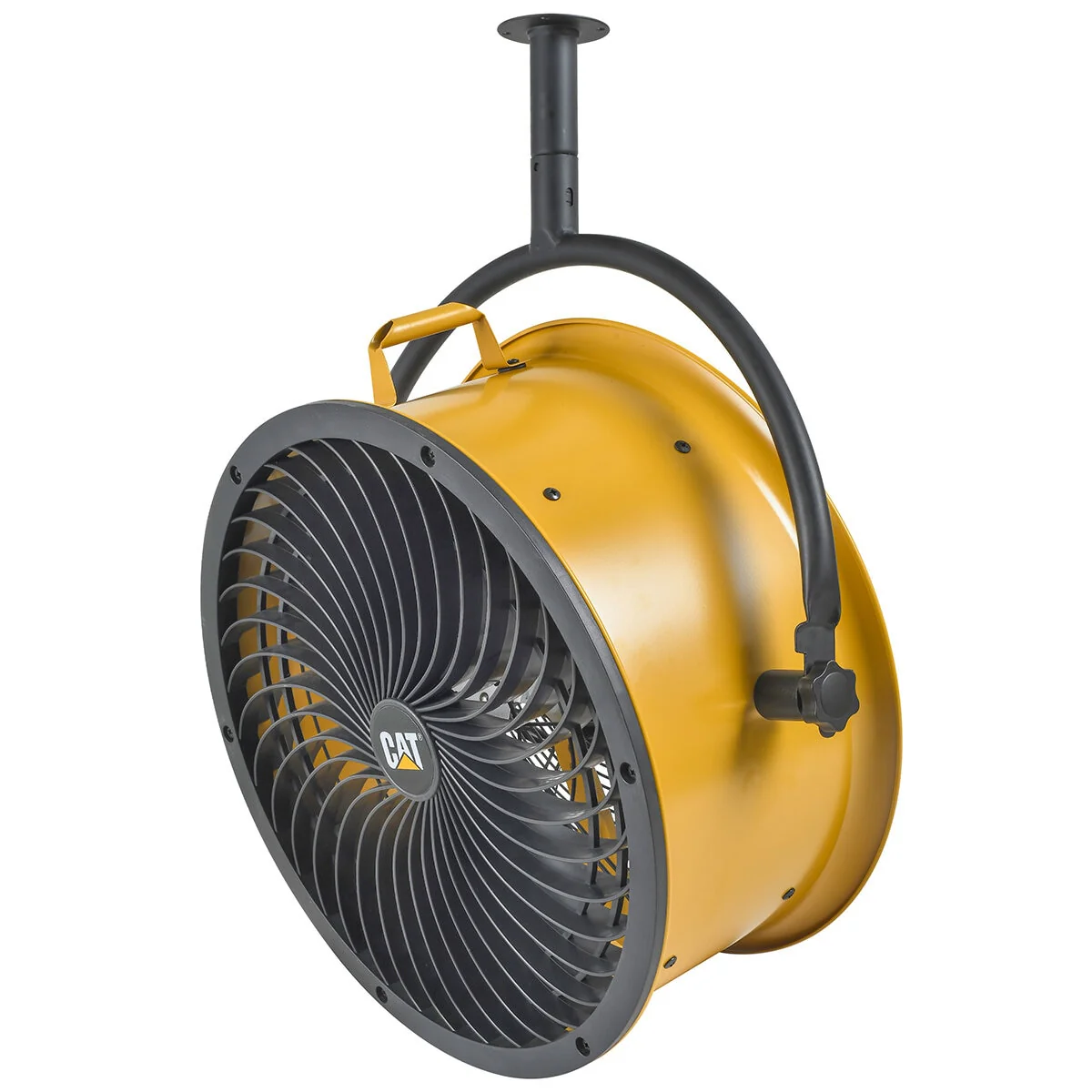 Caterpillar 46cm High Velocity Drum Pedestal Fan HVPD-18AC-OD Yellow - Image 4