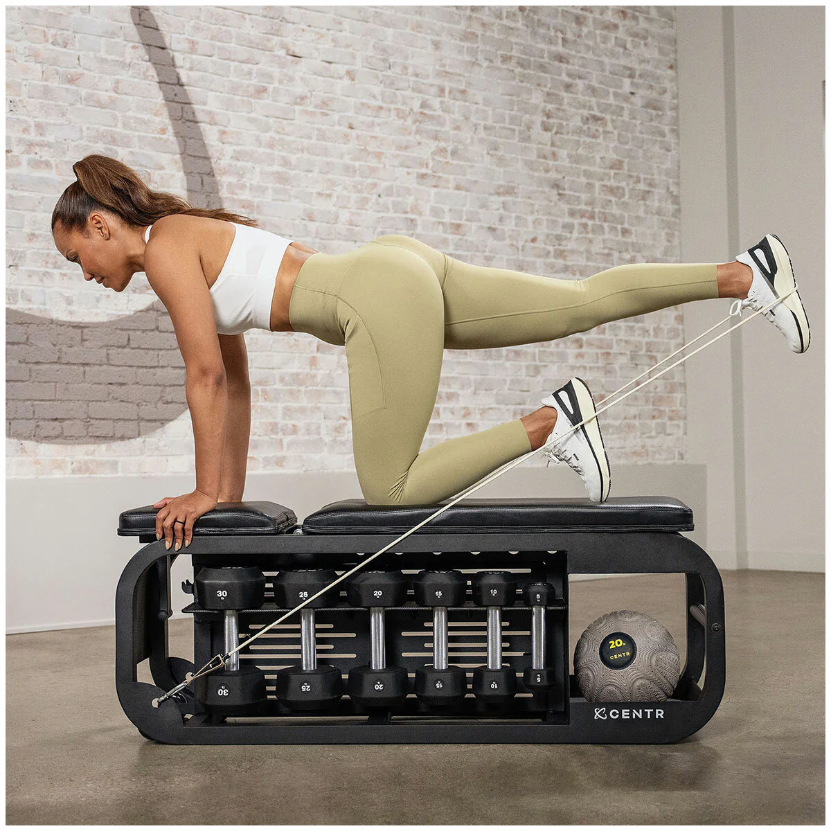 Centr Fusion Bench With Dumbbell Storage CFUB1.1 Black Steel Durable - Image 8