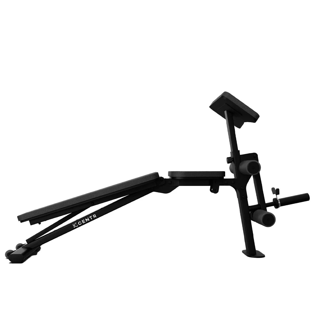 Centr Power Series FID1 Compact Adjustable Weight Bench Black Steel 500 lb Capacity - Image 2
