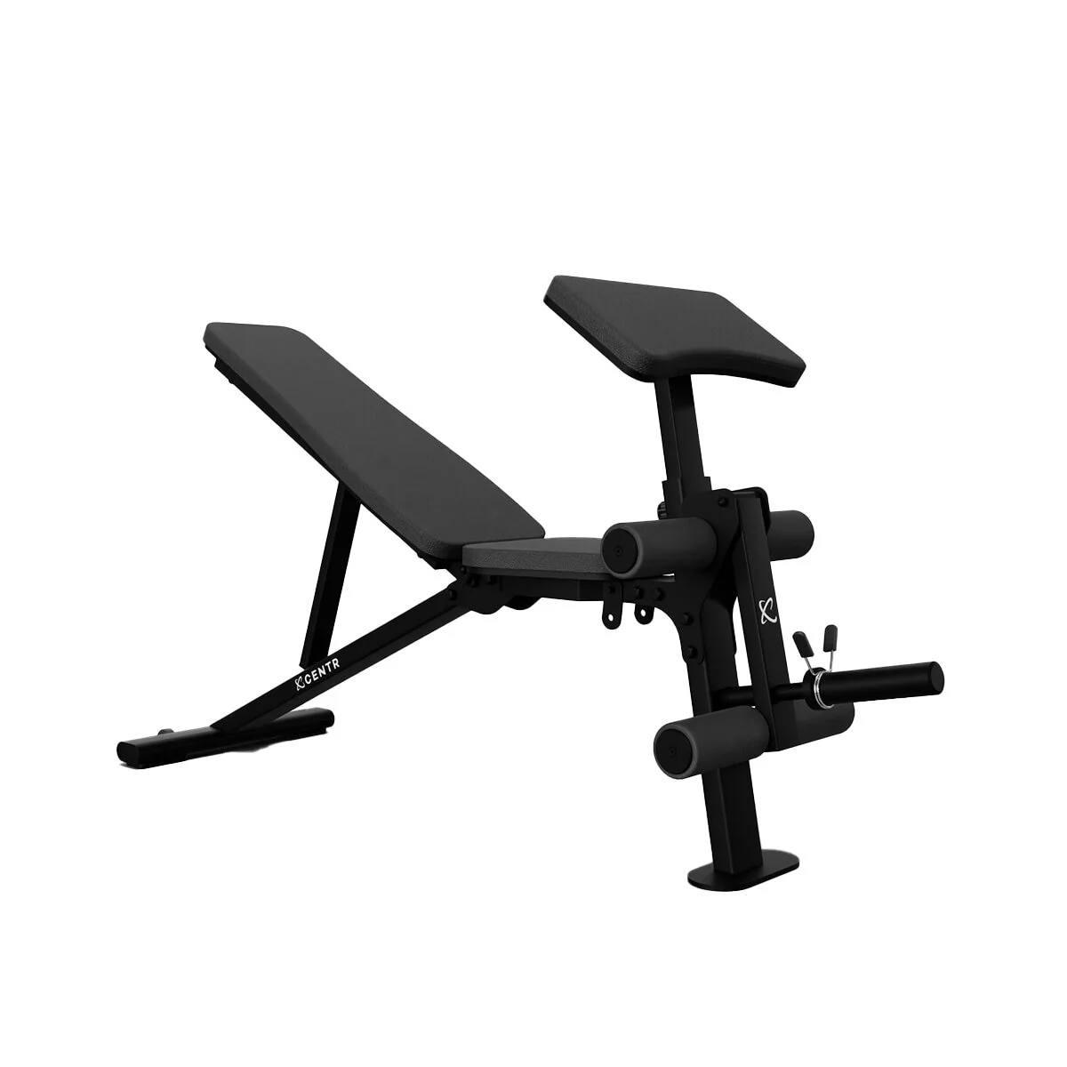 Centr Power Series FID1 Compact Adjustable Weight Bench Black Steel 500 lb Capacity - Image 4