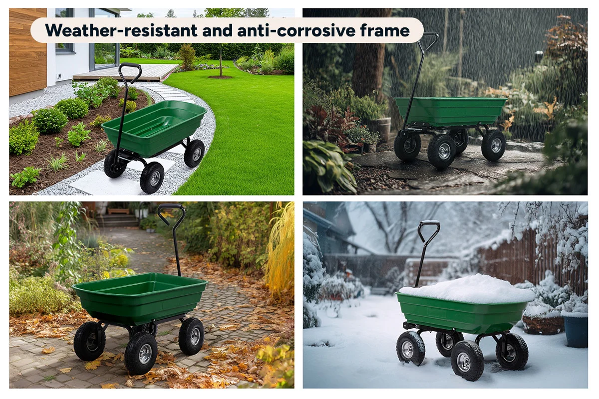 Certa 75L Garden Poly Dump Cart 200kg Capacity - Image 8