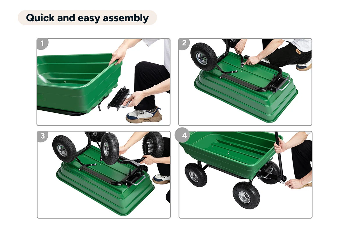 Certa 75L Garden Poly Dump Cart 200kg Capacity - Image 9