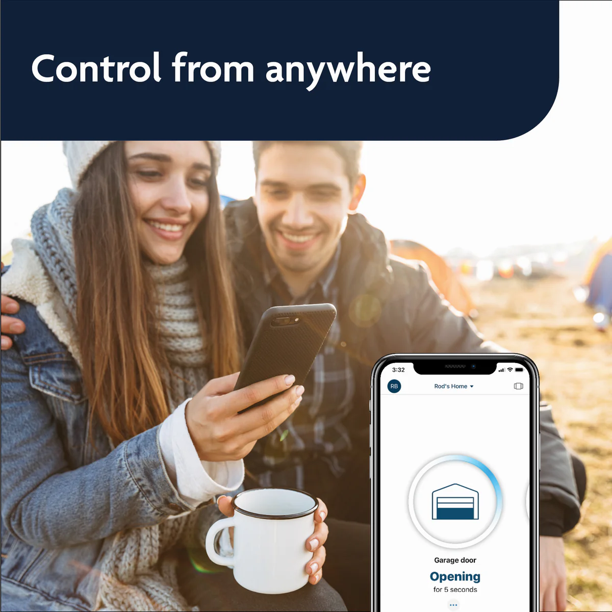 Chamberlain MyQ Connectivity Kit - Smart Garage Door Opener - 200mm x 150mm - Remote Control & Safety Beams - Image 2