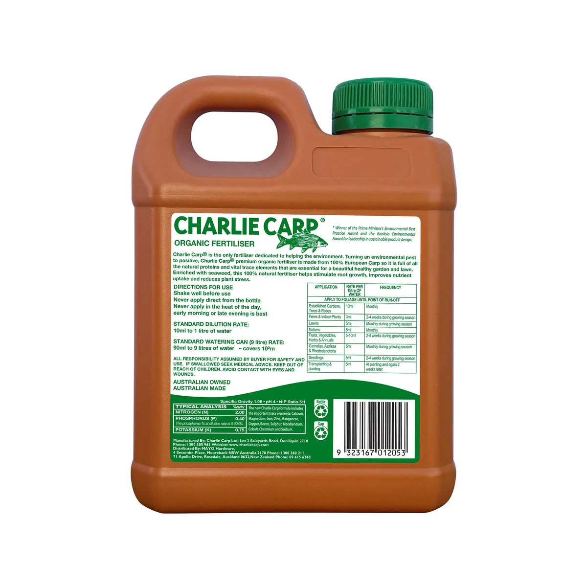 Charlie Carp Organic Fertiliser - 1L - Liquid - NASAA Certified - Image 4