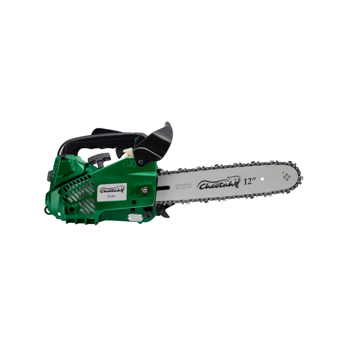 Cheetah 12" Chainsaw - 25.4cc 2-Stroke Engine - Lightweight - 250mm Cutting Capacity