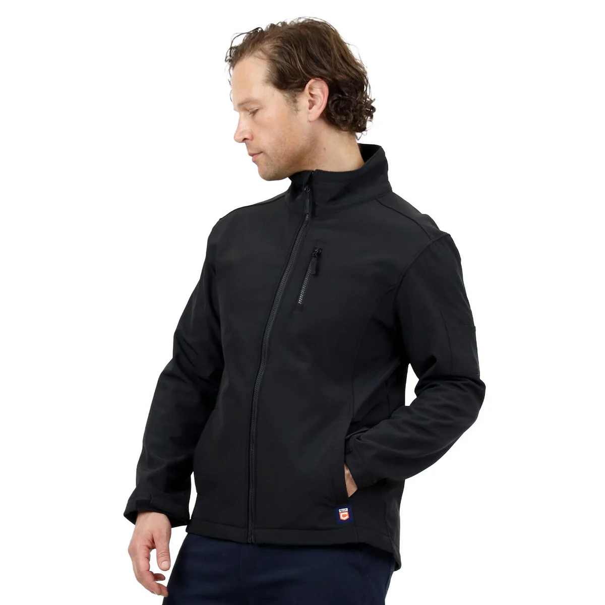 Citeco Black Soft Shell Jacket Large - UPF 50+ Protection - Fleece Lined - Image 3