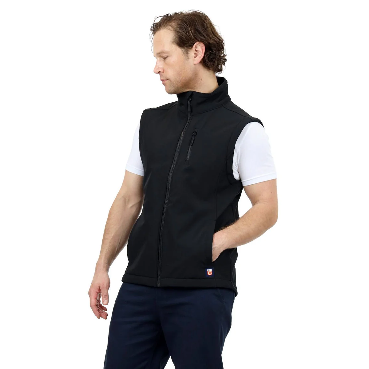 Citeco Black Soft Shell Vest 2XL - Fleece Lined - Full Zip - Durable - Image 3