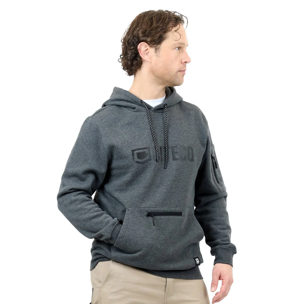 Citeco Charcoal Marle Hoodie - Men's Work Hoodie - Medium - UPF 50+ Protection - Image 4