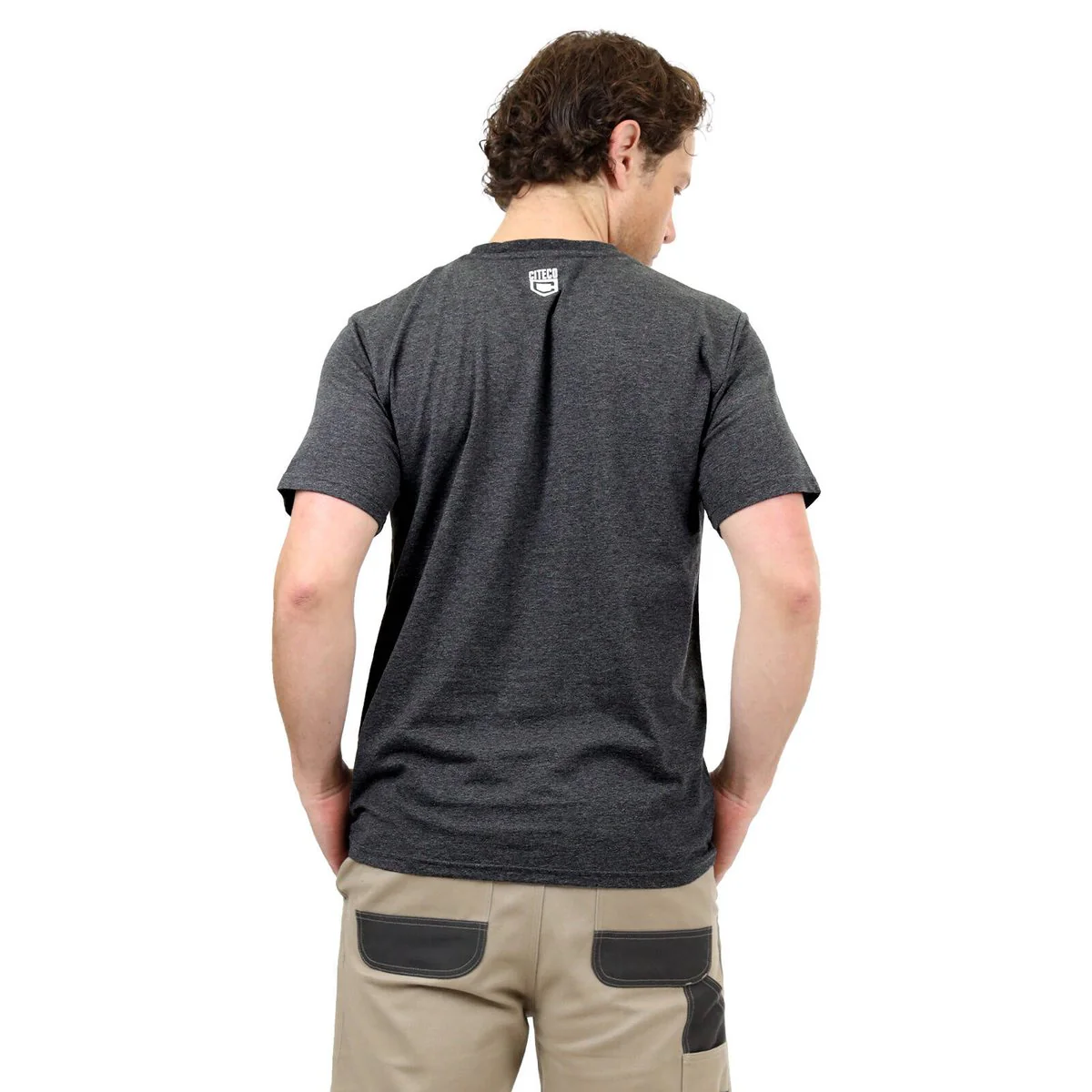 Citeco Charcoal Marle Tee - Men's T-Shirt Large - UPF 50+ Protection - Soft Cotton/Polyester - Image 5