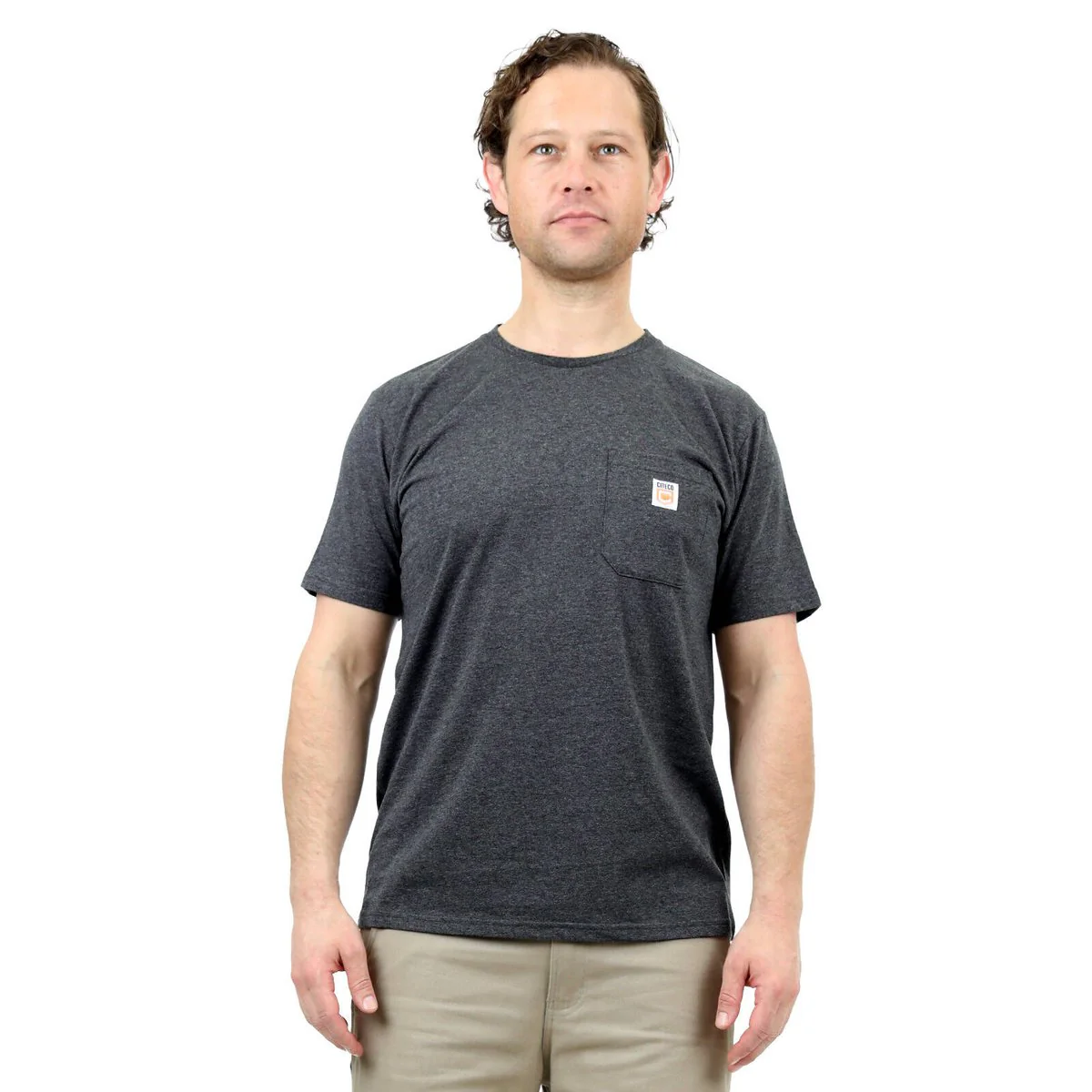 Citeco Charcoal Marle Tee - Men's T-Shirt XL - UPF 50+ Protection - Soft Cotton/Polyester - Image 2