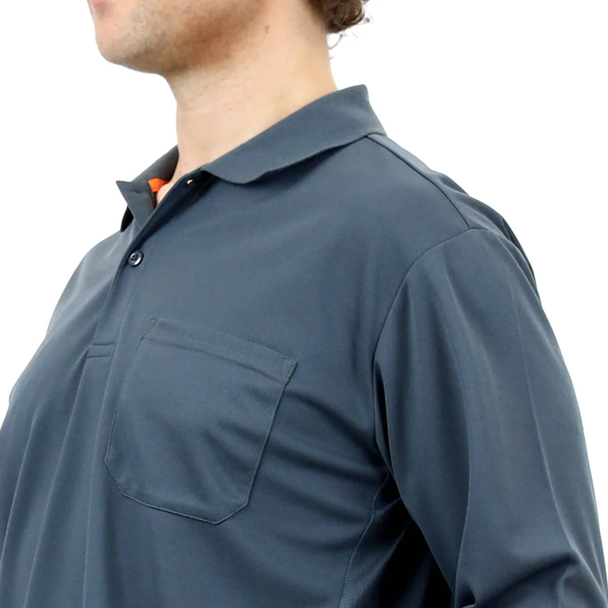 Citeco Grey Dry Fit Long Sleeve Polo Medium - Lightweight - Breathable - Image 3