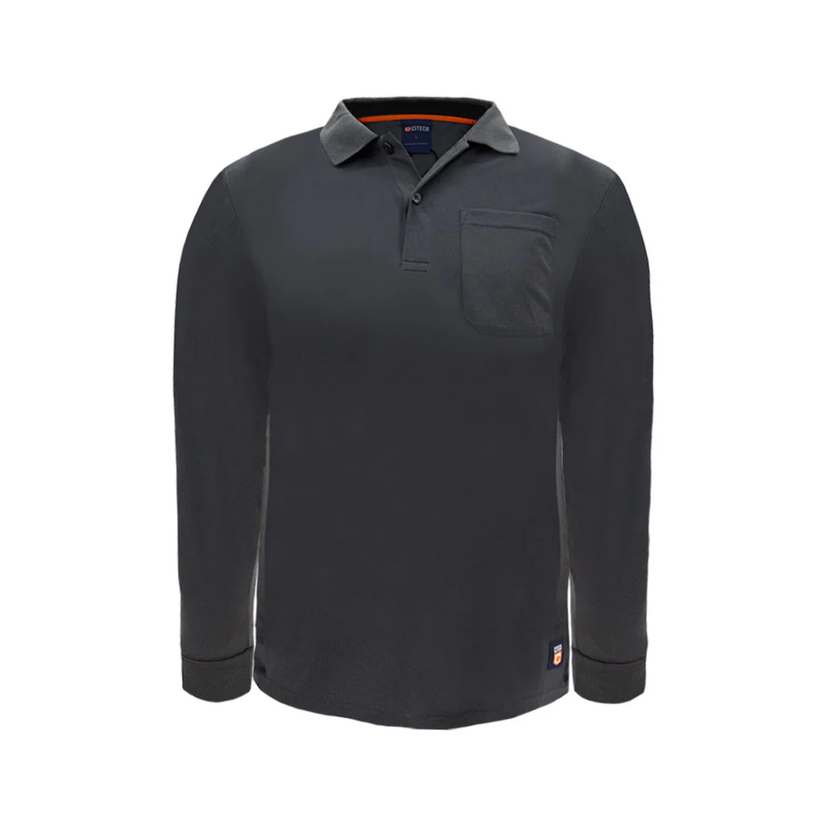 Citeco Grey Dry Fit Long Sleeve Polo Small - Lightweight - Breathable - Comfortable