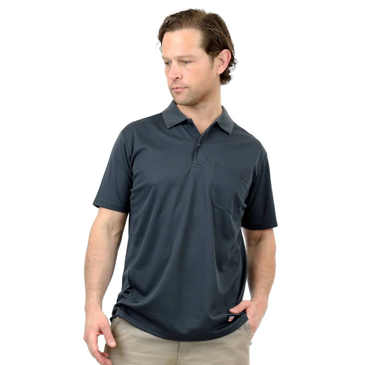 Citeco Grey Dry Fit Short Sleeve Polo - Large - Lightweight - Breathable - Image 2
