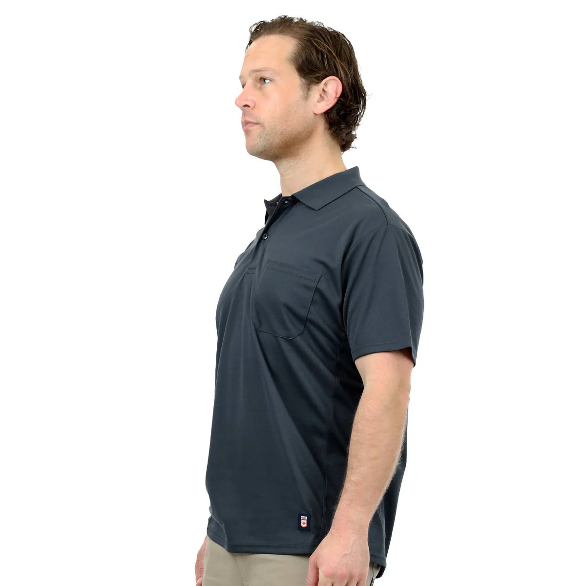 Citeco Grey Dry Fit Short Sleeve Polo - Large - Lightweight - Breathable - Image 3